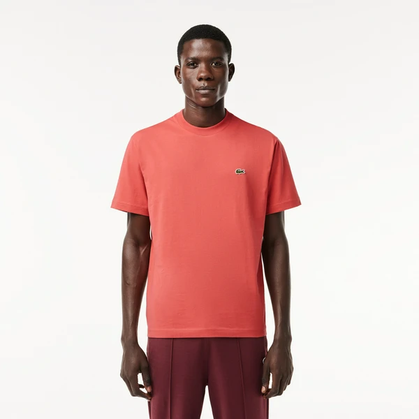 Футболка Lacoste хлопковая с коротким рукавом, розовый, арт. TH7318