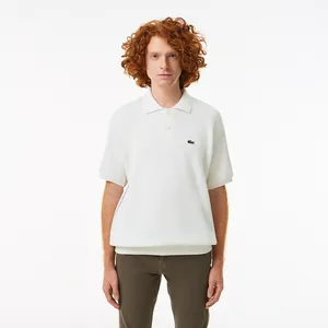 Трикотажное поло Lacoste из органического хлопка, белый, арт. AH7642
