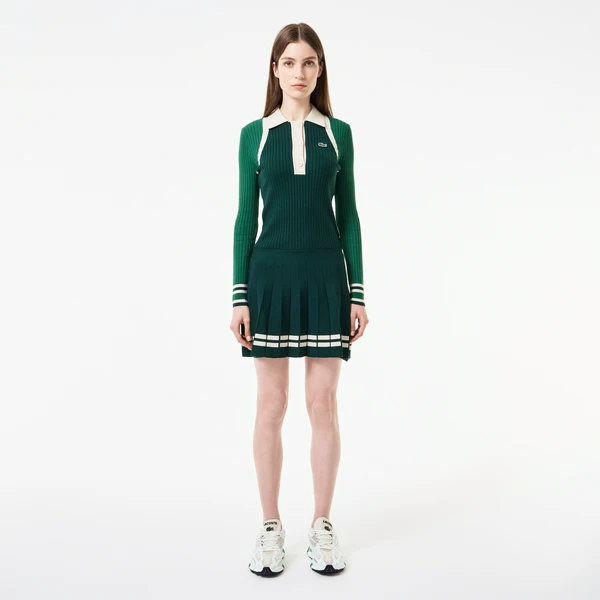 Женское платье Lacoste с длинным рукавом, зеленый, арт. EF2505