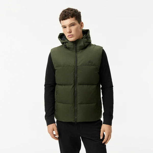 Мужской жилет Lacoste с капюшоном, хаки, арт. BH2516