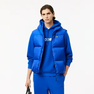 Жилет Lacoste влагоотталкивающий с капюшоном, синий, арт. BH2895