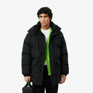 Пуховик Lacoste с капюшоном, черный, арт. BH1583