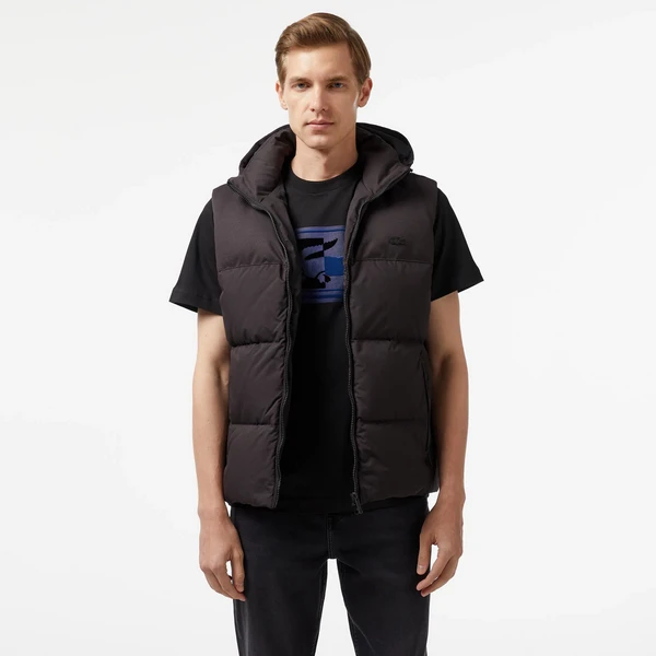 Мужской жилет Lacoste с капюшоном, черный, арт. BH2516