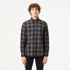 Рубашка Lacoste в клетку, черный, арт. CH2543