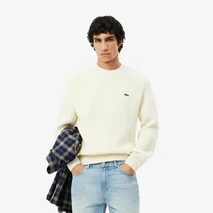 Свитер Lacoste с круглым вырезом, белый, арт. AH3142
