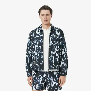 Ветровка Lacoste водоотталкивающая с принтом, черный, арт. BH9664
