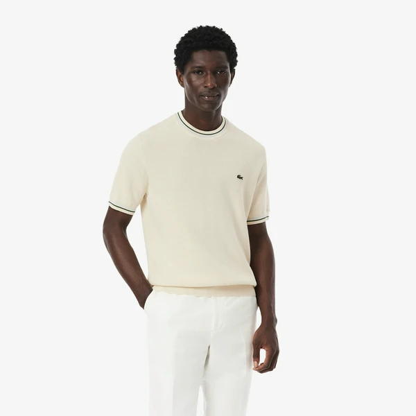 Трикотажная футболка Lacoste из органического хлопка, белый, арт. AH9301