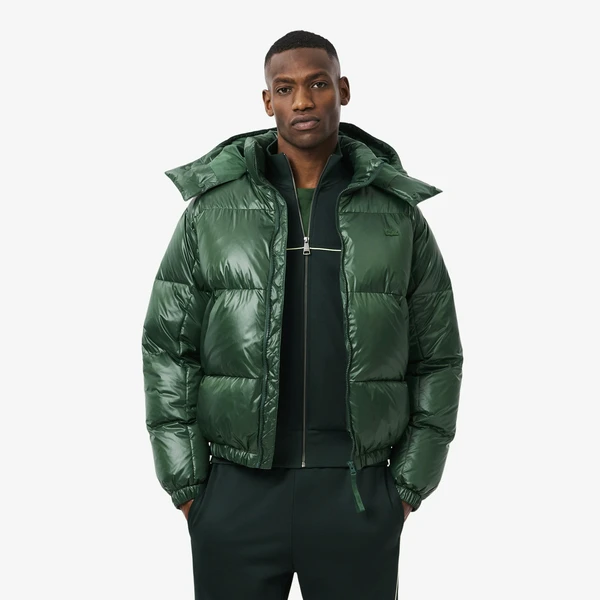 Пуховая куртка Lacoste водоотталкивающая, зеленый, арт. BH5096