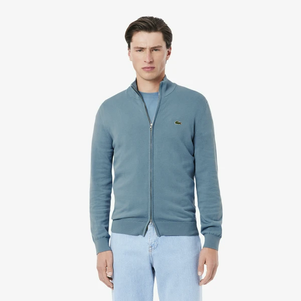 Свитер Lacoste на молнии, голубой, арт. AH1957