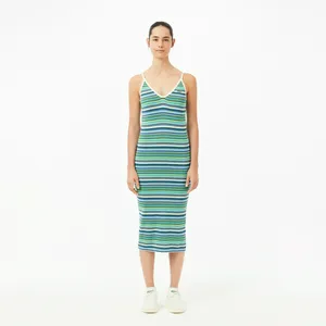 Длинное платье Lacoste в полоску, разноцветный, арт. EF7197