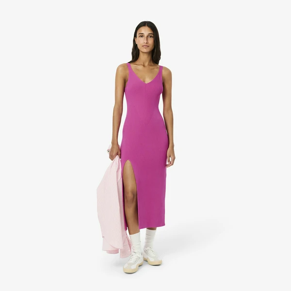 Длинное бесшовное платье Lacoste, розовый, арт. EF9270