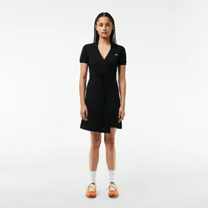 Платье Lacoste с поясом, черный, арт. EF7252