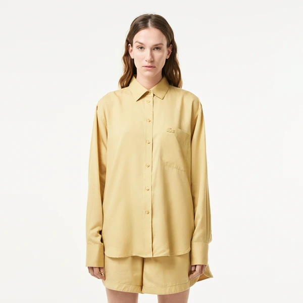 Рубашка Lacoste с карманом, бежевый, арт. CF3404