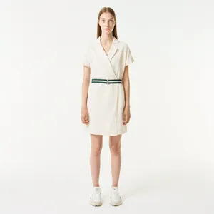 Платье Lacoste с поясом, белый, арт. EF0415