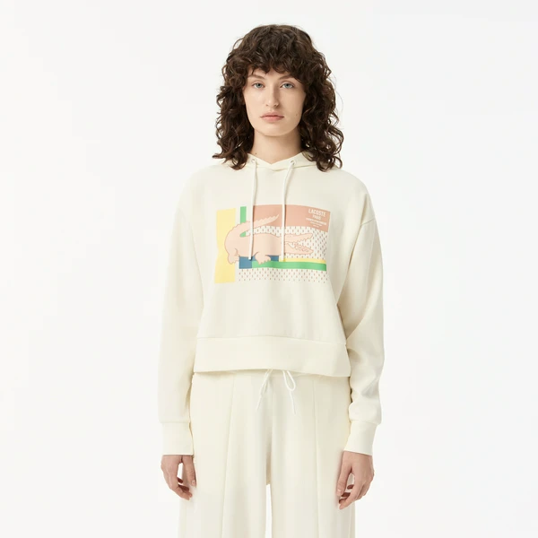 Толстовка Lacoste с капюшоном, белый, арт. SF0514