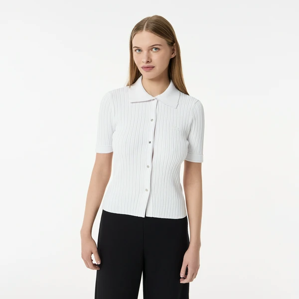 Свитер Lacoste с коротким рукавом, белый, арт. AF0505