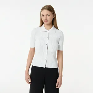 Свитер Lacoste с коротким рукавом, белый, арт. AF0505