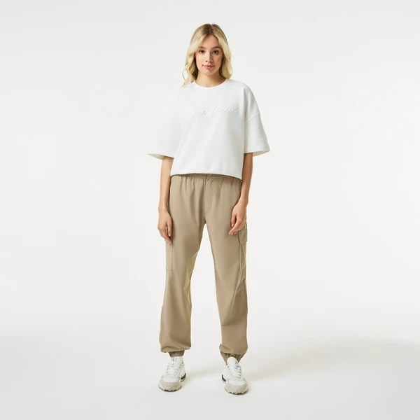Брюки-джоггеры Lacoste с логотипом, бежевый, арт. HF0405