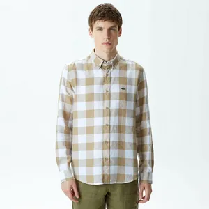 Рубашка Lacoste в клетку, белый, арт. CH0443