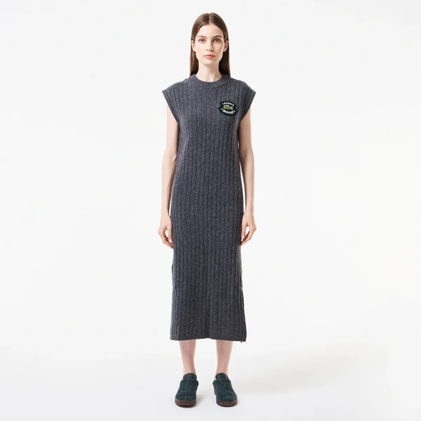 Платье Lacoste шерстяное, серый, арт. EF2512