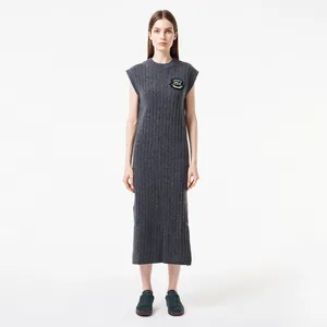 Платье Lacoste шерстяное, серый, арт. EF2512