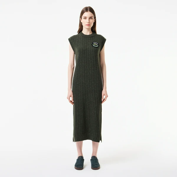 Платье Lacoste обтягивающее, хаки, арт. EF2512