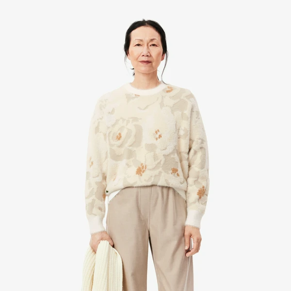 Свитер Lacoste Floral, белый, арт. AF2587