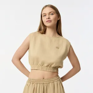 Рубашка Lacoste из смеси льна, бежевый, арт. QF0509