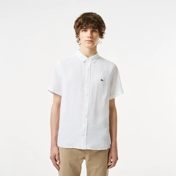 Рубашка Lacoste с коротким рукавом, белый, арт. CH5699T