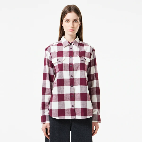 Рубашка Lacoste в клетку, красный, арт. CF2505