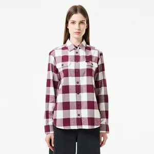 Рубашка Lacoste в клетку, красный, арт. CF2505