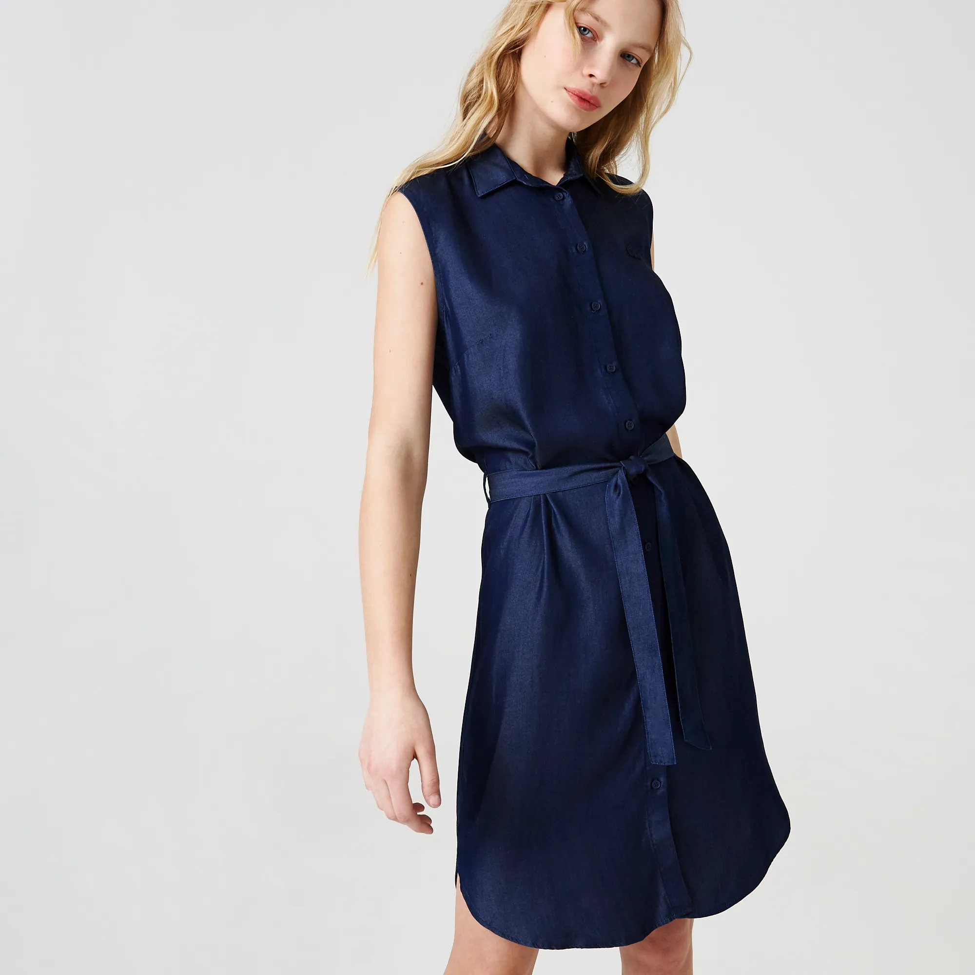 Женское платье Lacoste с рубашкой и воротником, синий, арт. EF0125