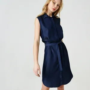 Женское платье Lacoste с рубашкой и воротником, синий, арт. EF0125