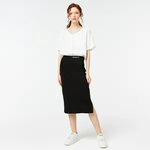 Женская юбка Lacoste с эластичным поясом, черный, арт. JF2301