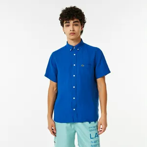 Мужская льняная рубашка Lacoste, голубой, арт. CH5699