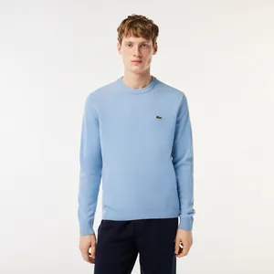 Мужской шерстяной свитер Lacoste, голубой, арт. AH1988