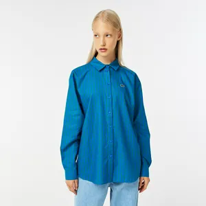 Женская рубашка Lacoste Relaxed Fit, синий, арт. CF2411