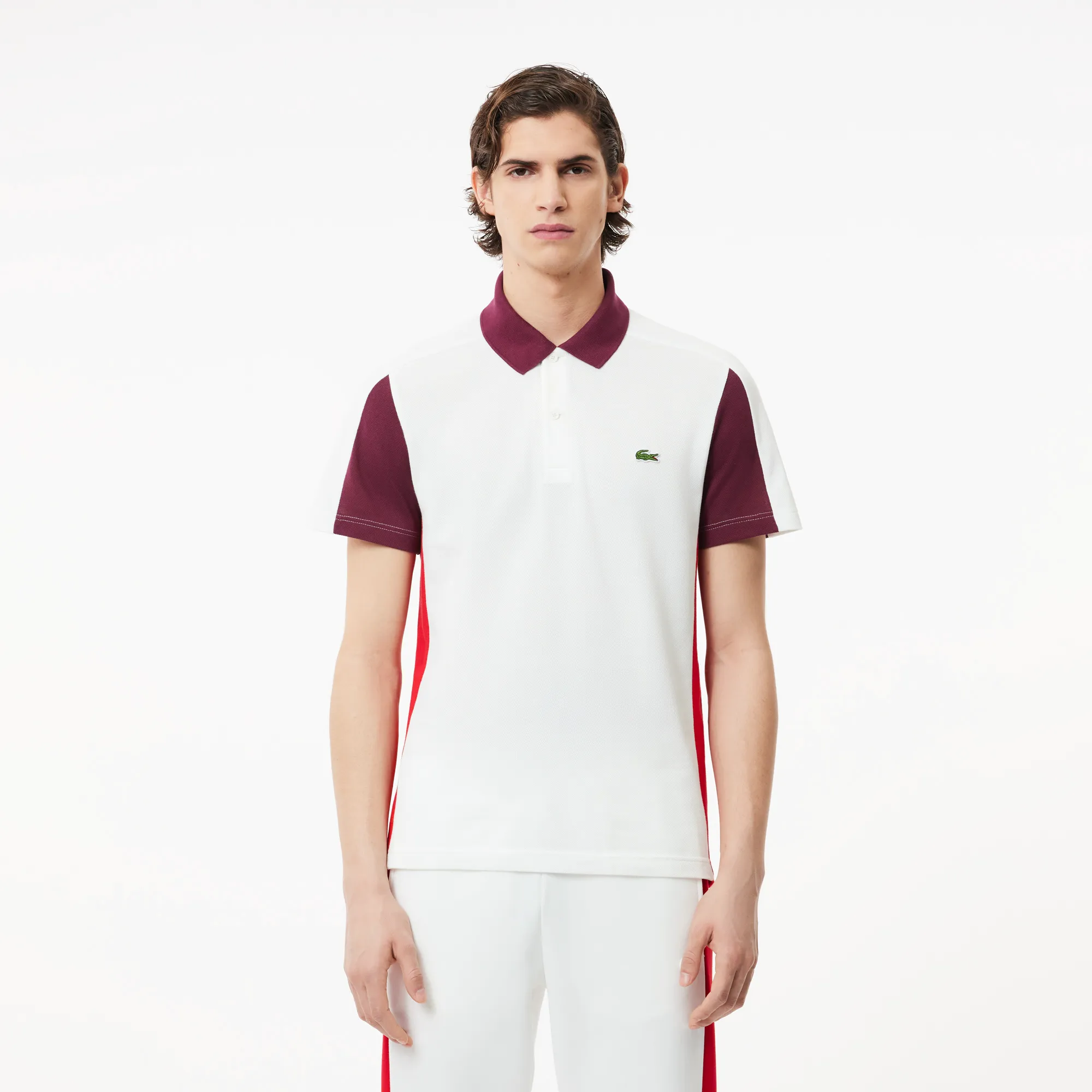 Мужское поло Lacoste из органического хлопка, белый, арт. PH1302