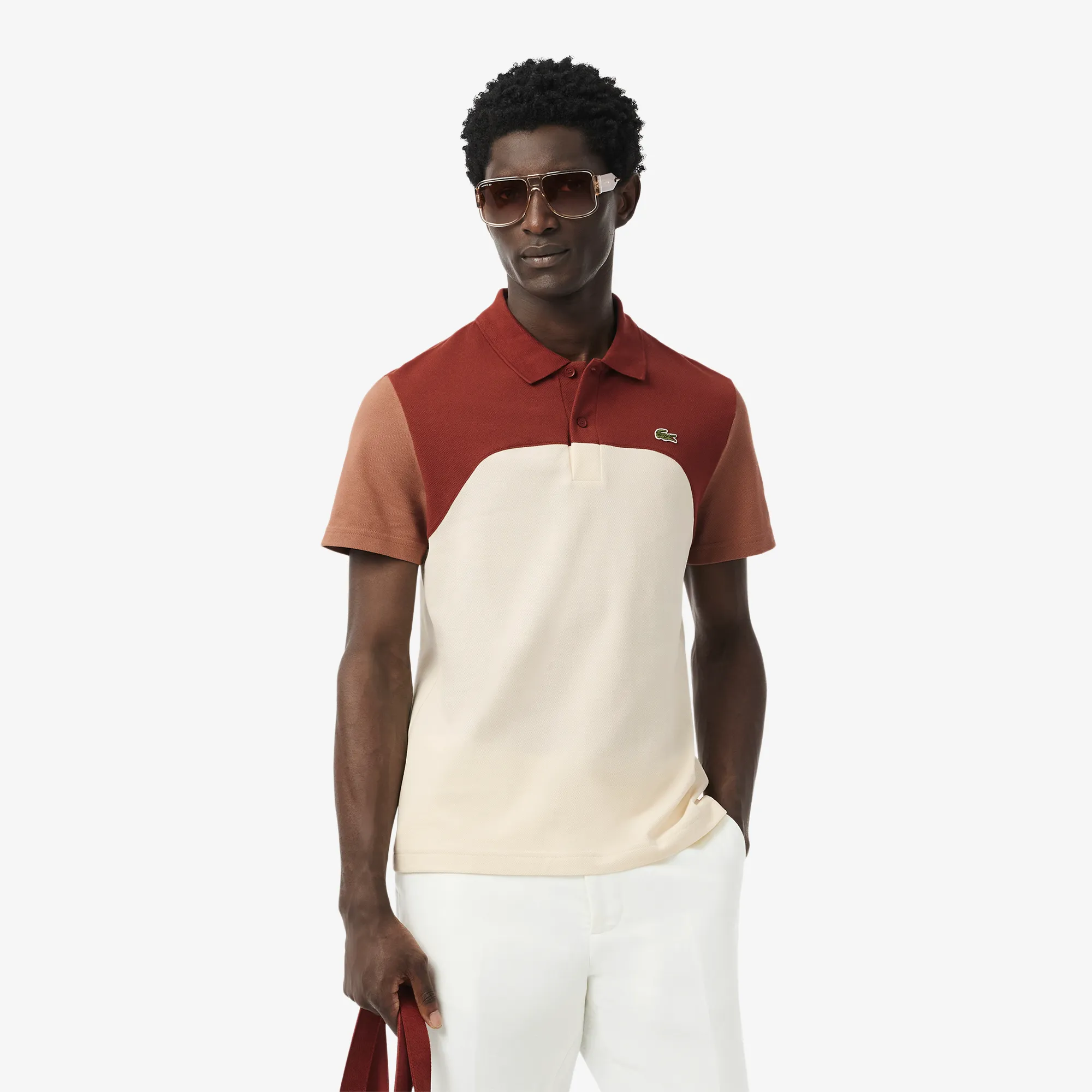 Мужское поло Lacoste из хлопка, белый, арт. PH9563