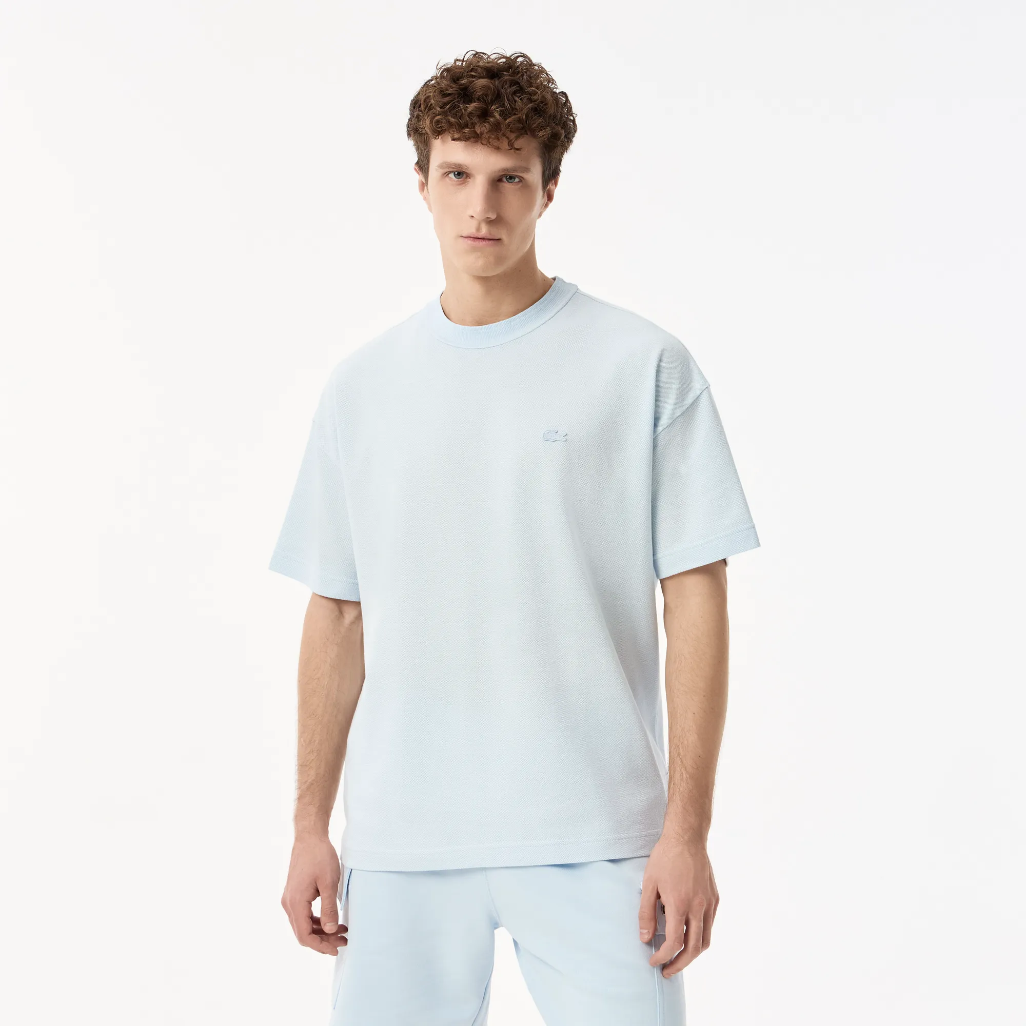 Мужская футболка Lacoste из хлопка, голубой, арт. TH0564