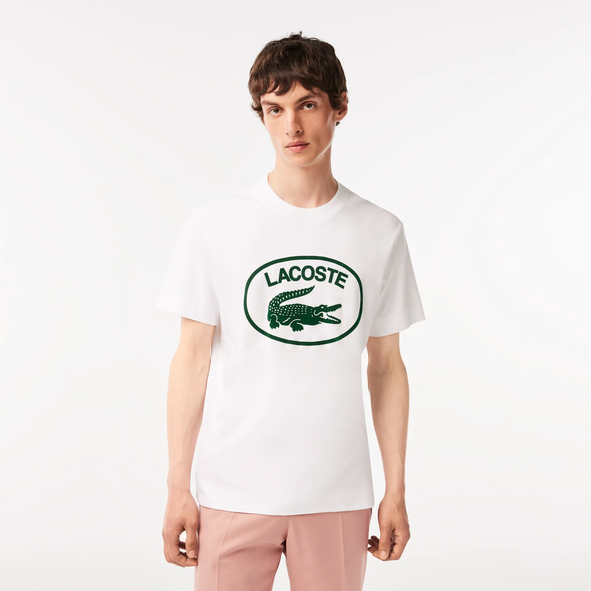 Мужская футболка Lacoste Loose Fit, белый, арт. TH0244