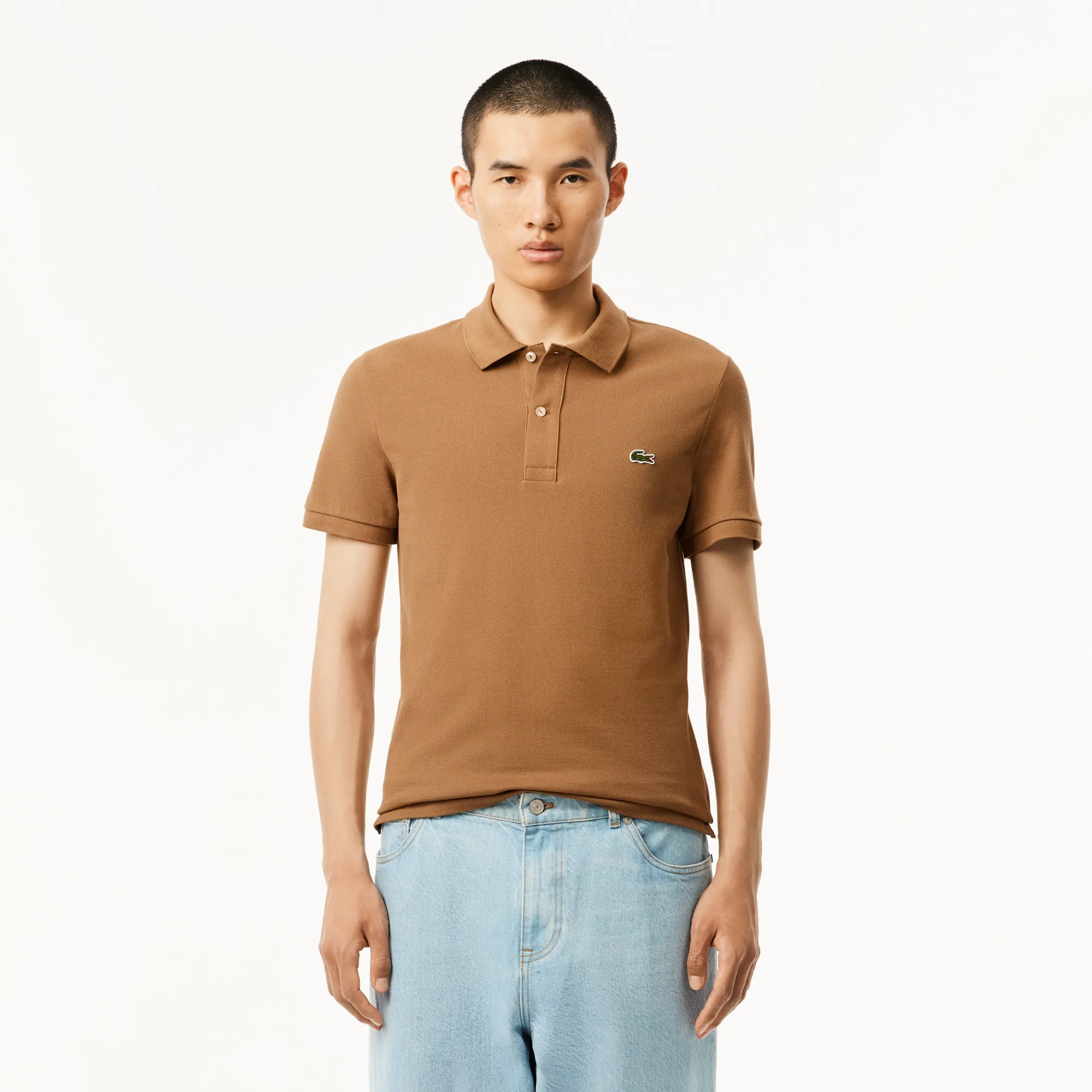 Мужское поло Lacoste L.12.12 Slim Fit, коричневый, арт. PH4012