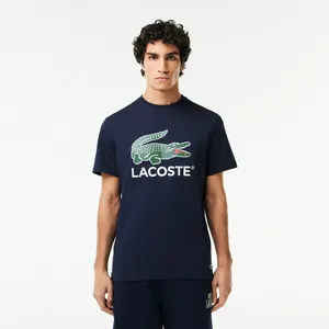 Мужская хлопковая футболка Lacoste, синий, арт. TH1285