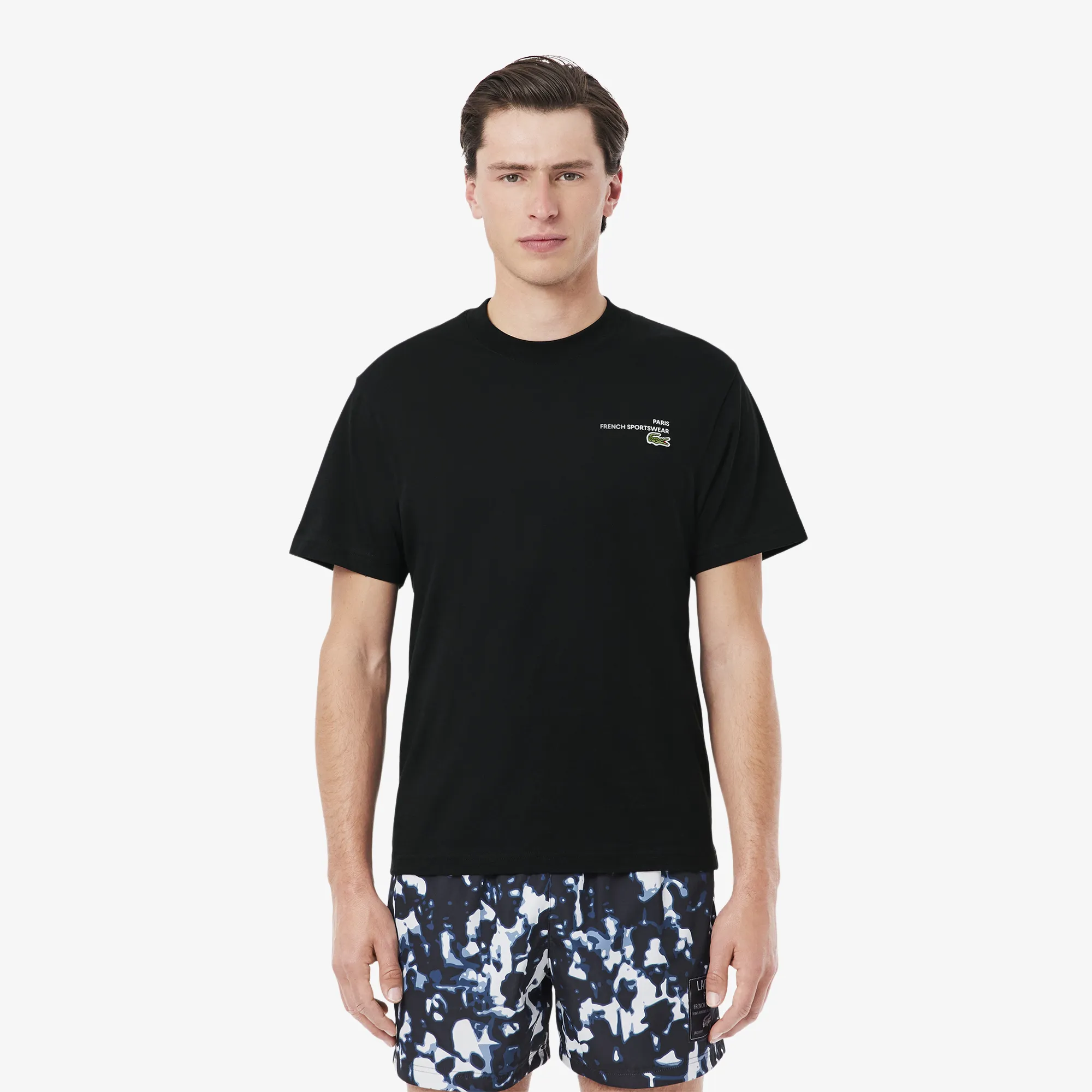 Мужская футболка Lacoste из хлопка, черный, арт. TH9880