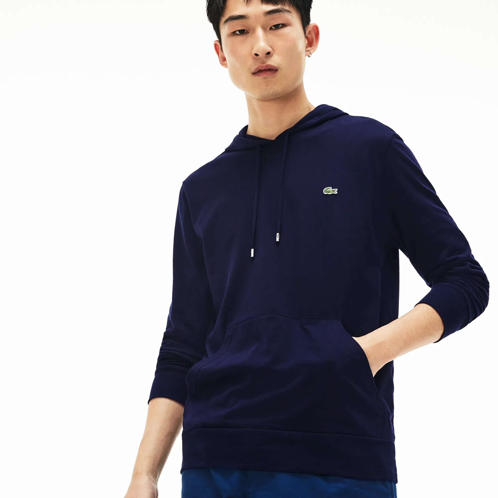 Мужская футболка Lacoste с капюшоном, синий, арт. TH9349