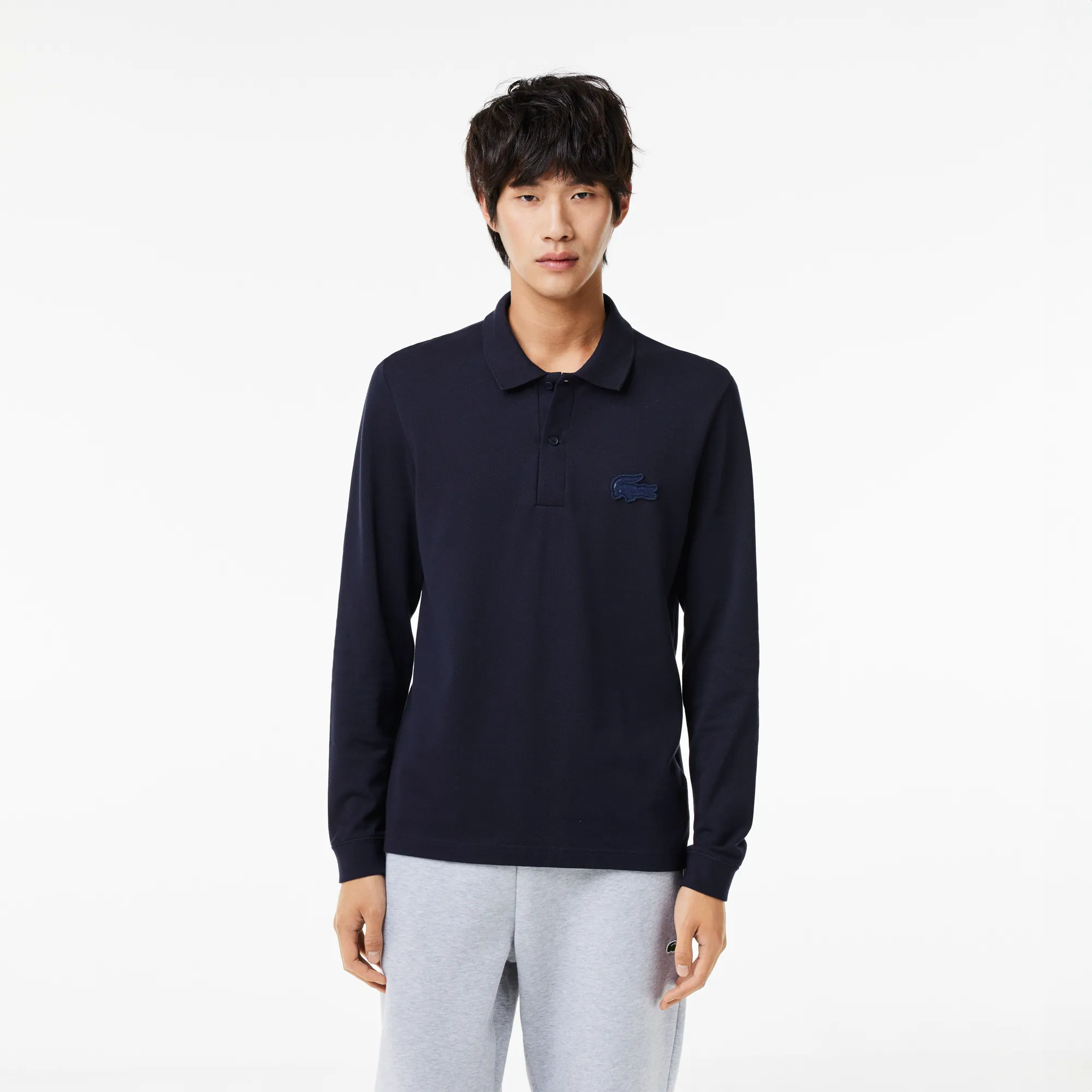 Поло Lacoste L.12.12 с длинными рукавами, синий, арт. PH2088