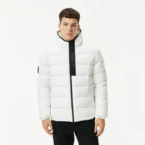 Мужская стёганая куртка Lacoste с капюшоном, белый, арт. BH2348