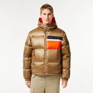 Мужская двусторонняя пуховая куртка Lacoste, коричневый, арт. BH1639