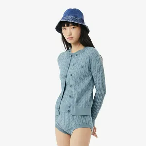 Женский кардиган Lacoste из органического хлопка, синий, арт. AF9584