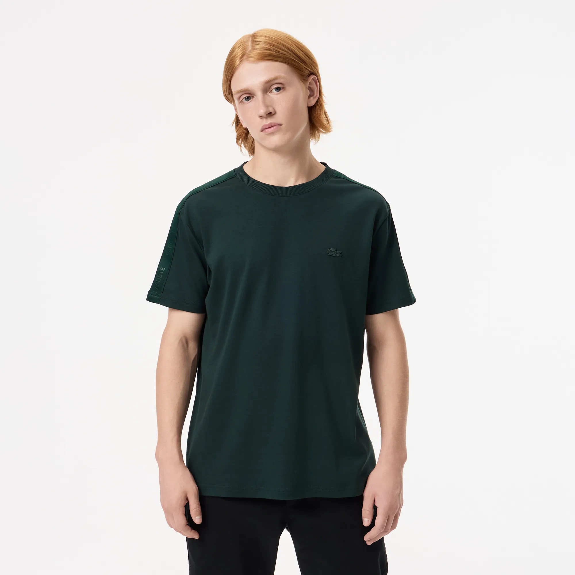 Мужская футболка Lacoste из хлопка, зеленый, арт. TH2614
